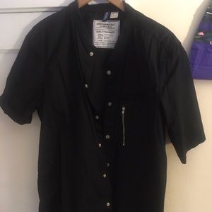 H&M Divided Men’s Black Short Sleeve Button Shirt